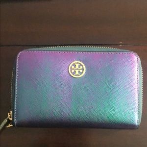 Tory Burch iridescent wallet